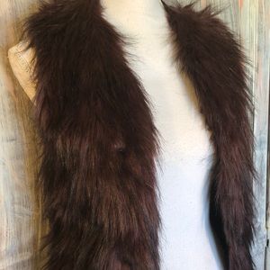 Sebby Collection Faux Fur Front Vest